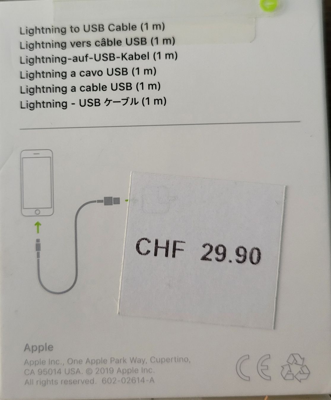 Apple Cavi: Apple Lightning auf USB Kabel 1m neu – Nuovo e nell'imballaggio originale da Thun venduto da harry999 1