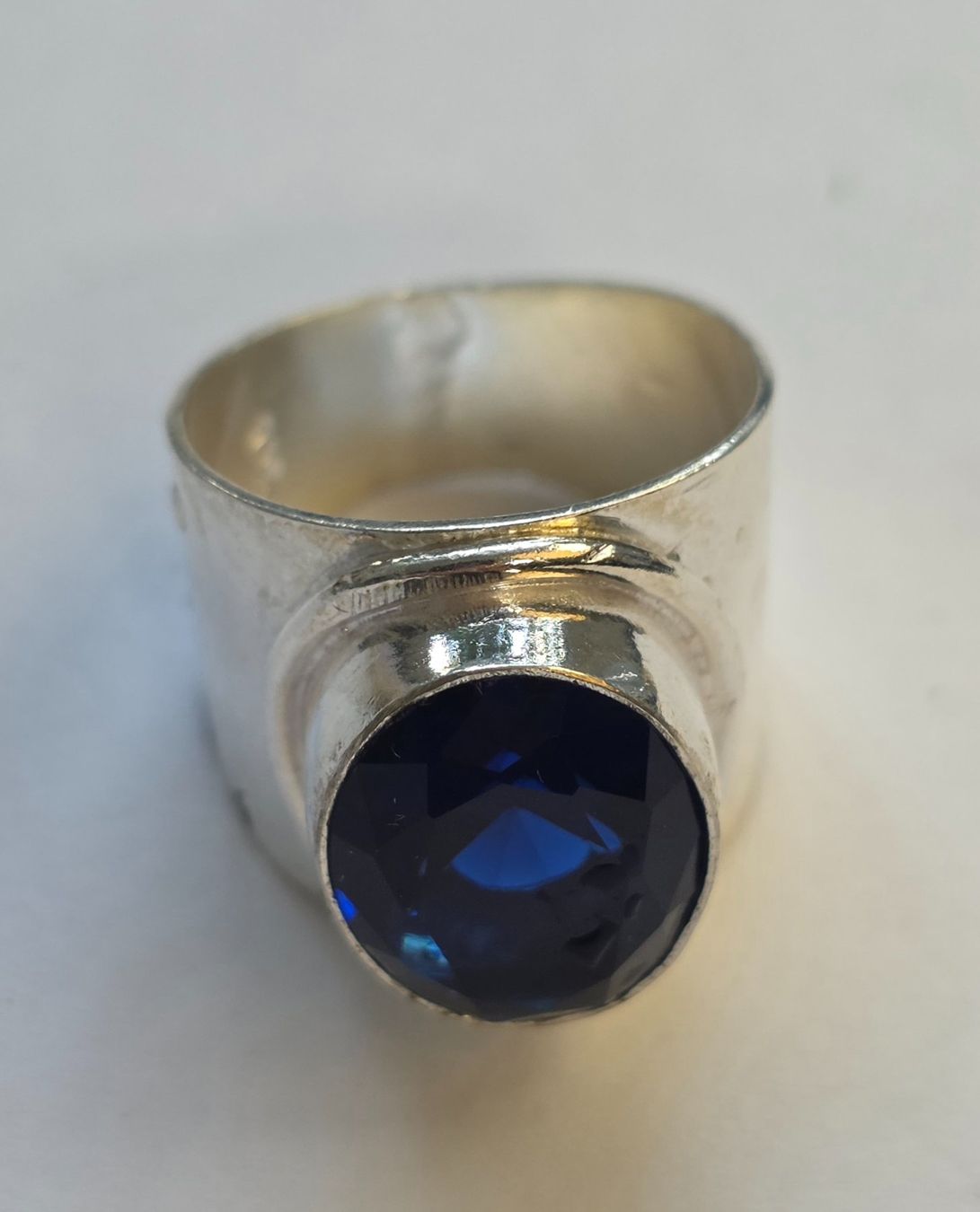 Anelli: Ring Silber blau Stein Grösse 53 Silber 925 neu – Nuovo (secondo la descrizione) da Zürich venduto da benedikt12 7
