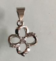 BLUME ANHÄNGER - MIT ZIRKONIA - SILBER - NEU