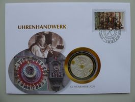 2020: UHREN: +versilberter Medaille +NUMISBRIEF! +Nr.1804A