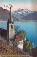 AK Eglise de Montreux et la Dent du Midi