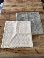 2x Kissenbezüge 50×50 cm – Grau & Creme – Neu / unbenutzt
