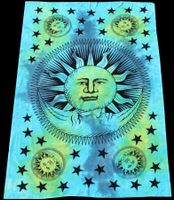 Wandtuch Sonne Mond aus Baumwolle, als Decke Vorhang Deko