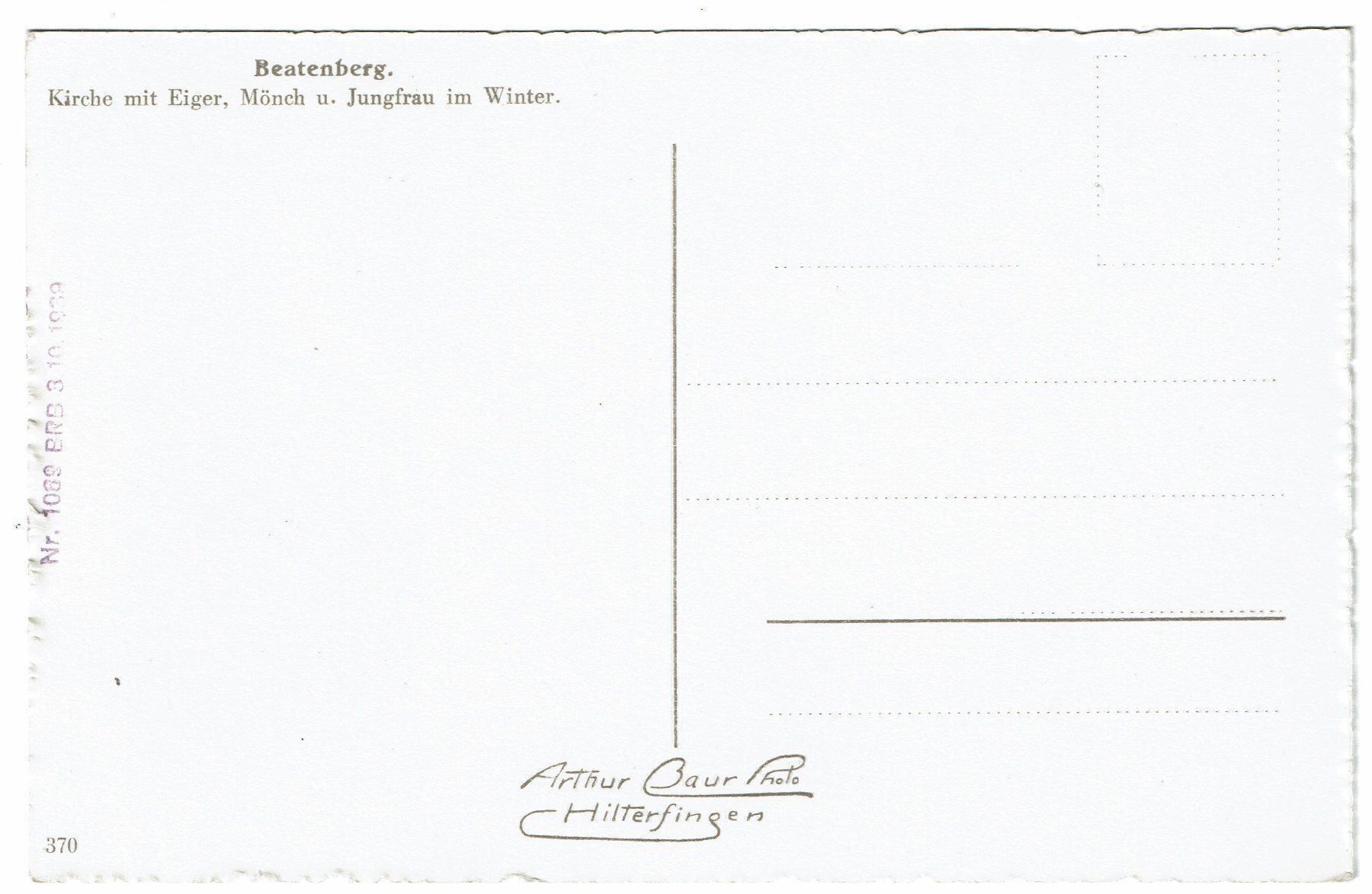 Ansichtskarten: AK Beatenberg, 1939 – Gebraucht aus Basel von Falconis 1