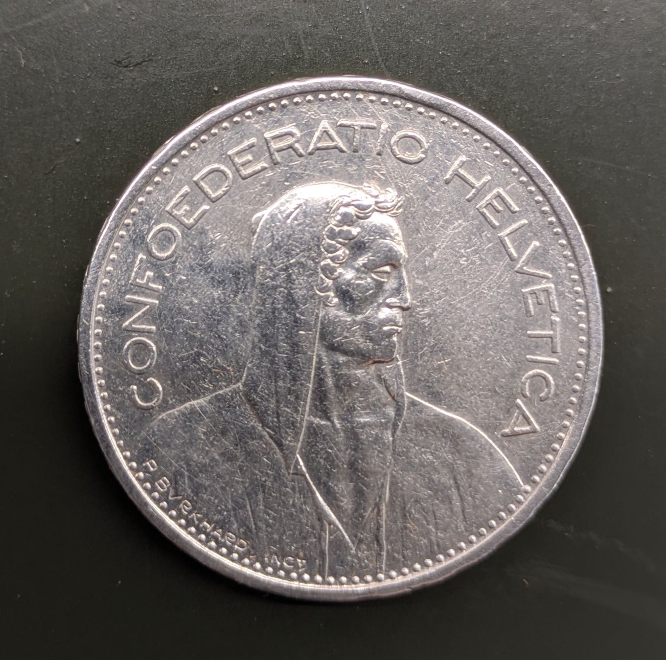 Tutti le monete: 5 Fr. Münze CH 1935 Silber – Usato da Zetzwil venduto da Spitz70 1