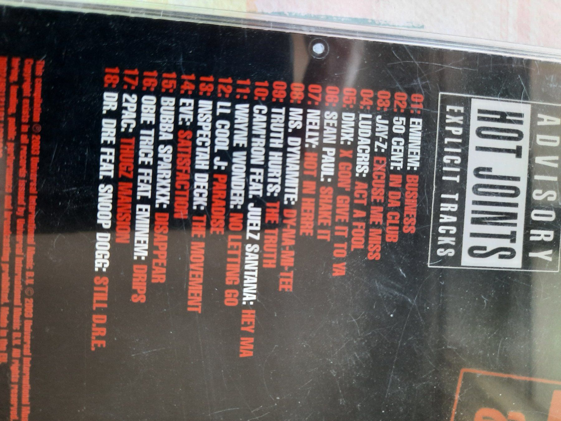 CDs: Cd Hot joints ( compilation rap US ) – D'occasion à Pully par bro_n52j 2