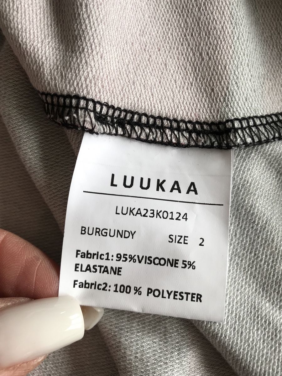 Luukaa Tuniche: Tunique LUUKAA imprimé bordeaux, taille 40, viscose – Nuovo e nell'imballaggio originale da Morges venduto da sandy069 5
