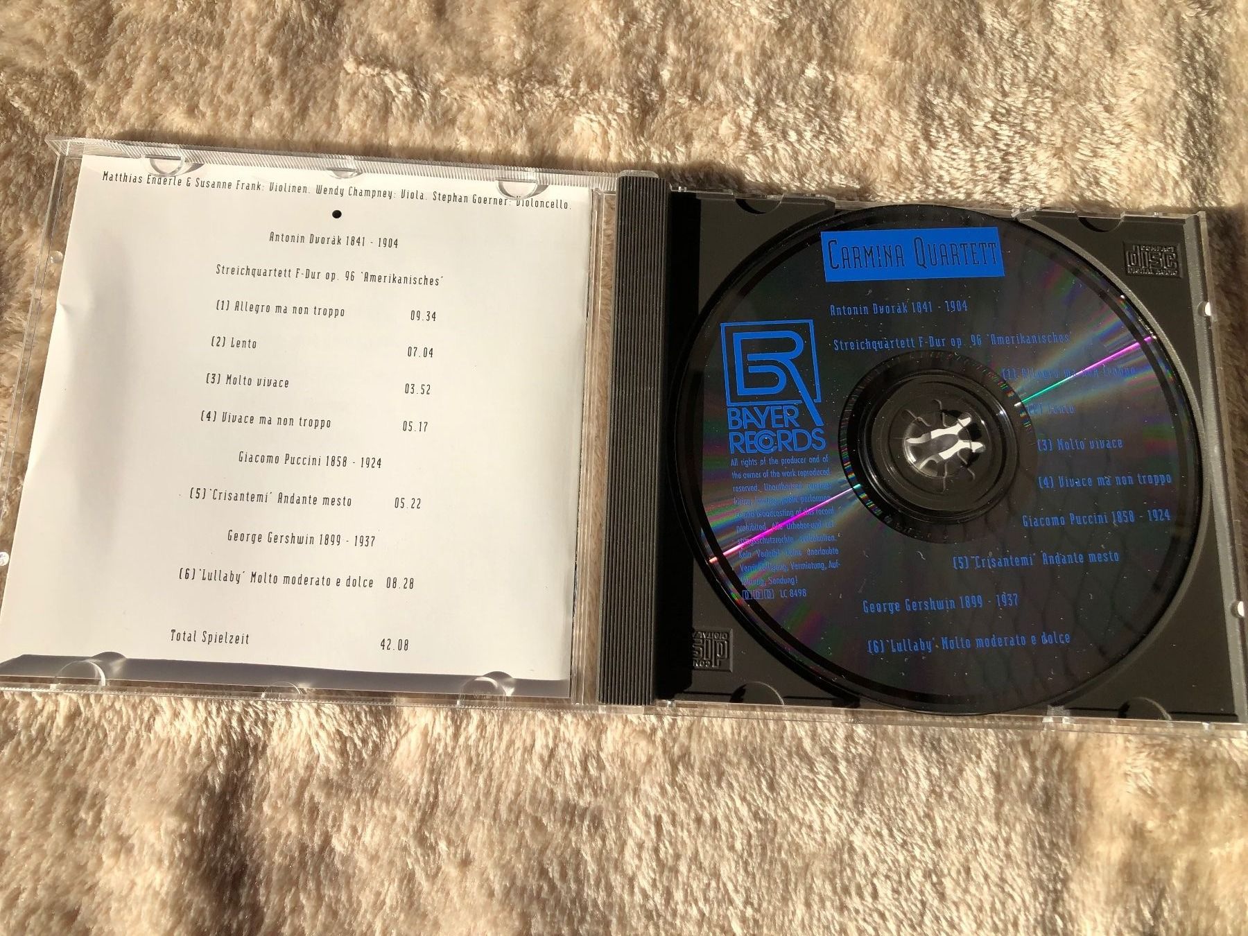 CD: Carmina Quartett CD Streichquartette, top Zustand! – Usato da Schübelbach venduto da Dolly990_2 1