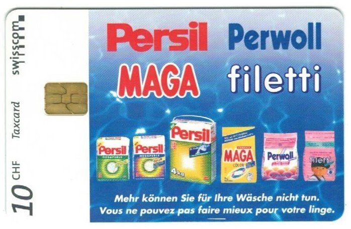 Schede telefoniche: Taxcard Persil – Usato da Zürich venduto da Tolima194