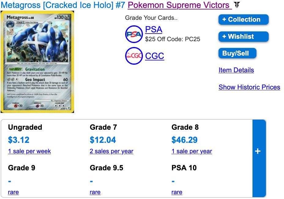 Pokémon Carte collezionabili: Metagross Holo, cracked Ice Holo & Reverse Holo 7 – Usato da Zürich venduto da PEACECOCOON 4