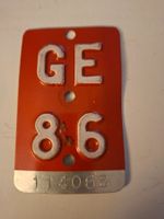 Plaque vélo GE 86 - Numéro 114068 - Vintage!
