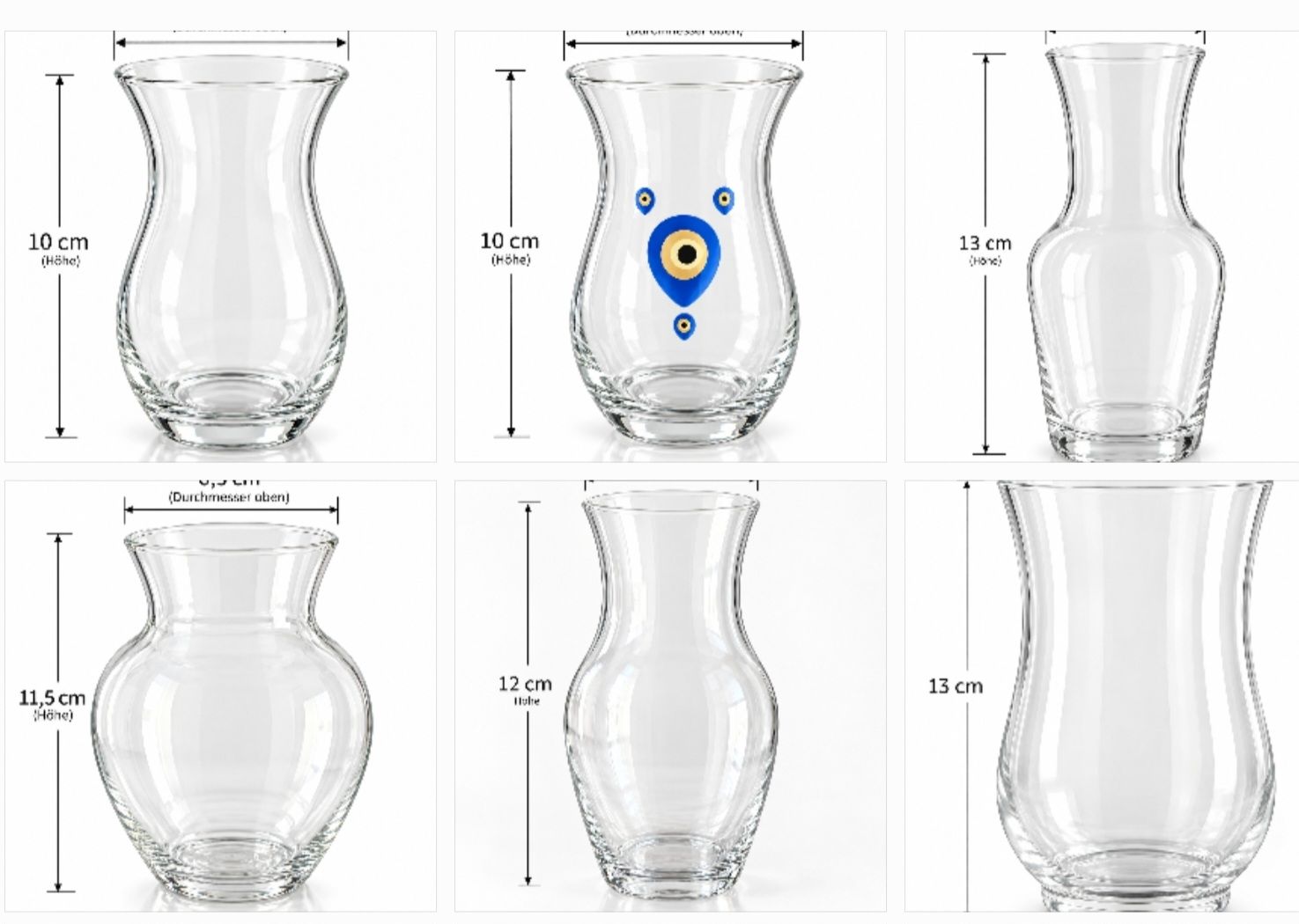 Vasi & Recipienti: 6 Glasvasen – Usato da Zürich venduto da Kris8050