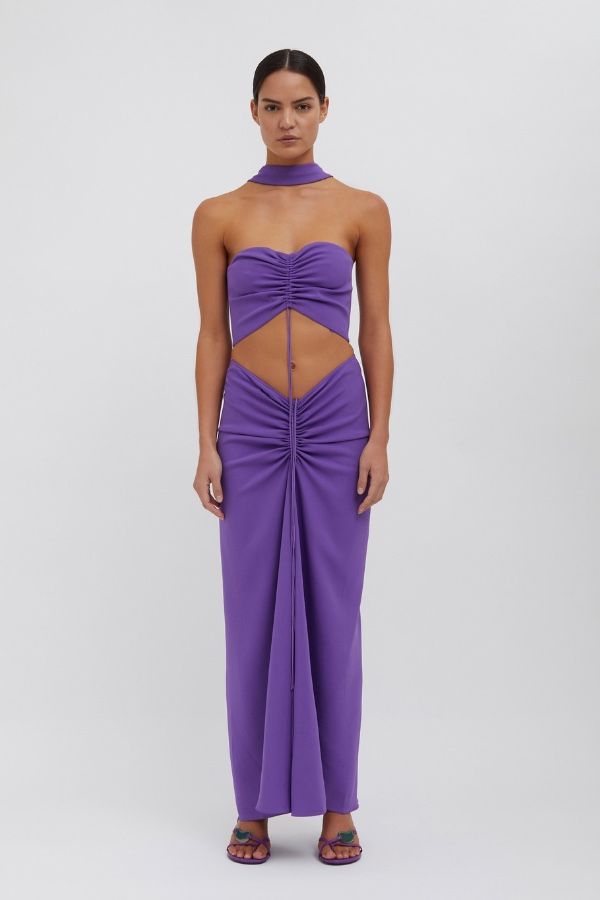 Cult Gaia Vestiti: Christopher Esber Maxikleid Lila mit Cut-out Grösse M – Nuovo (secondo la descrizione) da Zürich venduto da kiflicaodcokolade