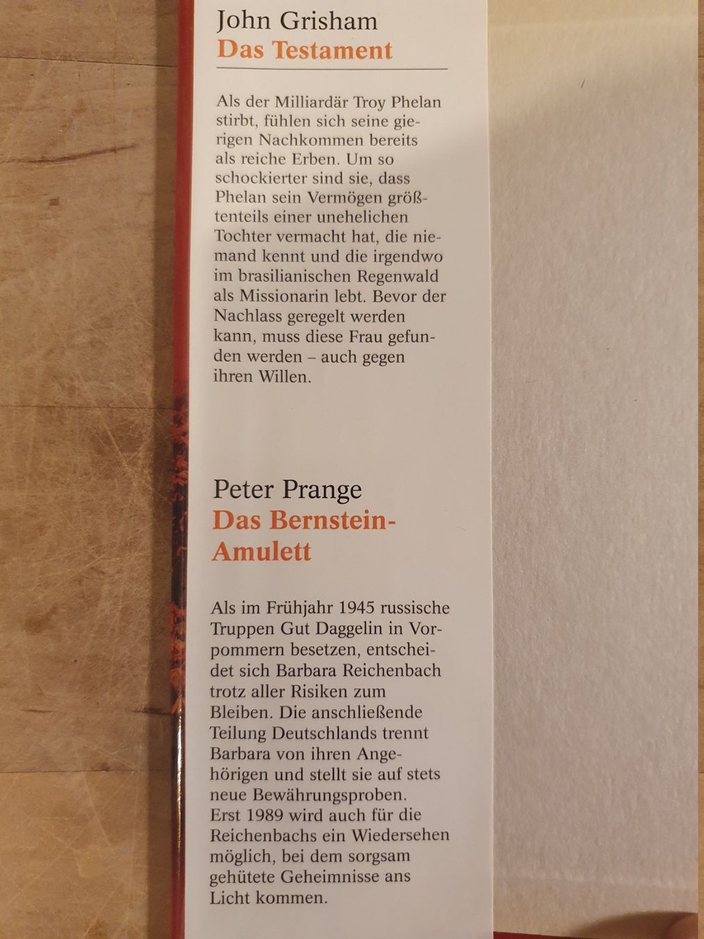 Libri: Das Testament - Das Bernstein-Amulett - Der Schneefalke John – Usato da Zürich venduto da loosebone 1