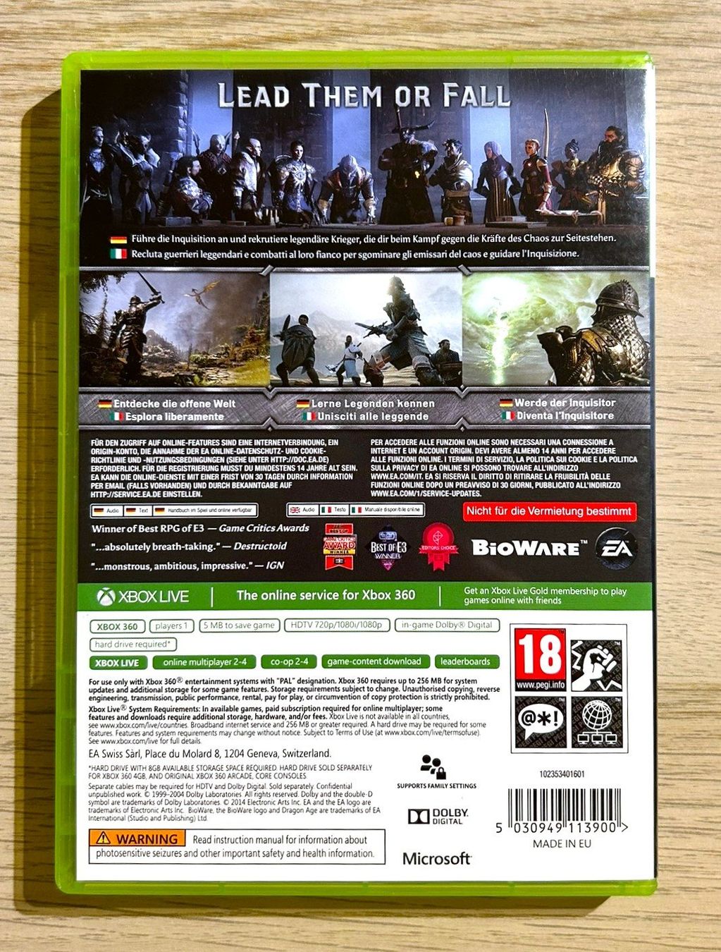 Microsoft Giochi: Dragon Age Inquisition Xbox 360 – Usato da St. Gallen venduto da Alpine.Arcade 1
