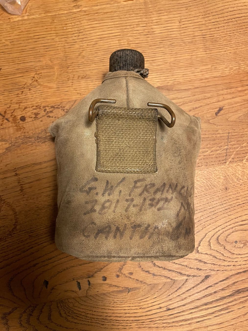 US Army Uniformi: Original us Army WW2 canteen – Usato da Oberbütschel venduto da Woodie2005 1
