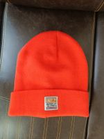 Strickmütze Unit.71 orange mit Logo Patch neuwertig