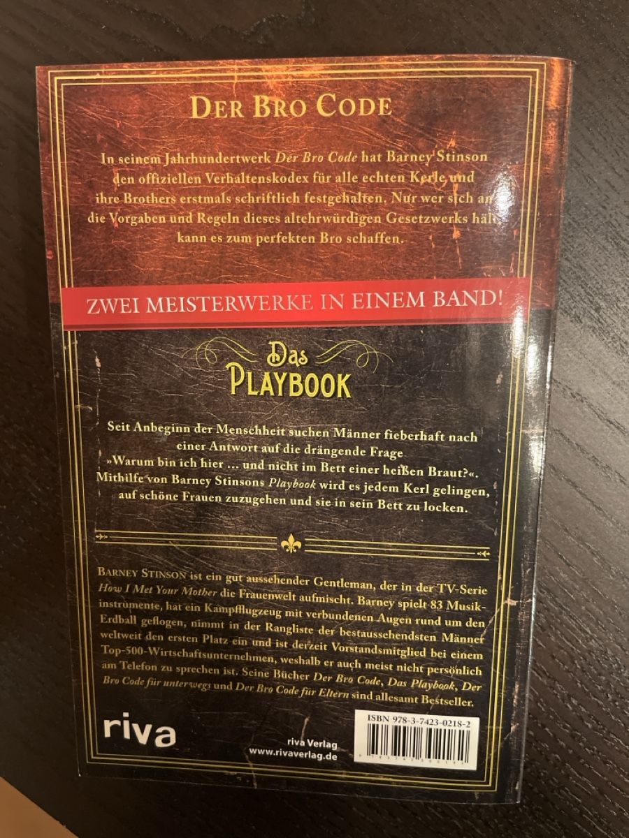 Bücher: Der Bro Code - Buch How I met your Mother – Neu (gemäss Beschreibung) aus Einsiedeln von sandramon 1