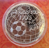 Gedenkmünze Weltcup Fussball 1998 Frankreich