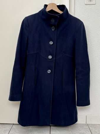 Wunderschöner Benetton Wollmantel kurz - dunkelblau