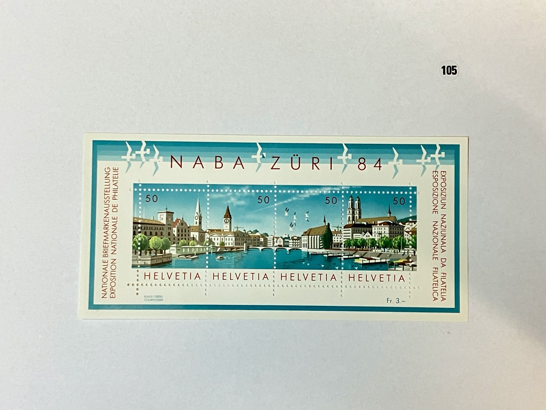 Alle Briefmarken: NABA Block 1984 – Gebraucht aus Horw von luzernicus