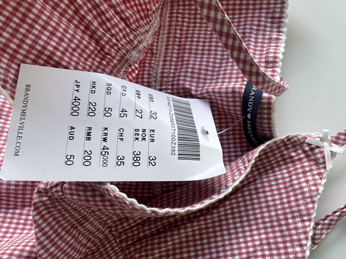 Brandy Melville Vestiti: Brandy Melville Dress, Red White checked – Nuovo e nell'imballaggio originale da Zürich venduto da forestF4iry 1