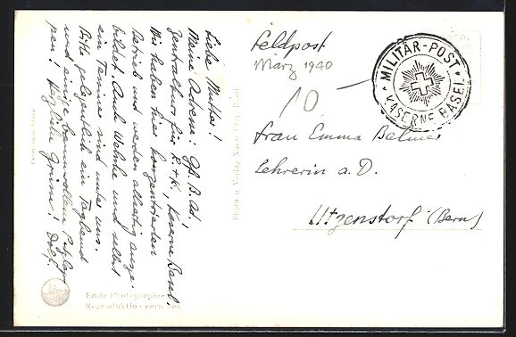 Cartoline postali: AK Basel, Kaserne mit Dampfer und Fähre – Usato da Berlin venduto da bartko-reher 1