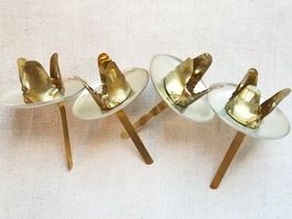 4 Kerzenhalter zum Stecken; für Adventskranz Kranz