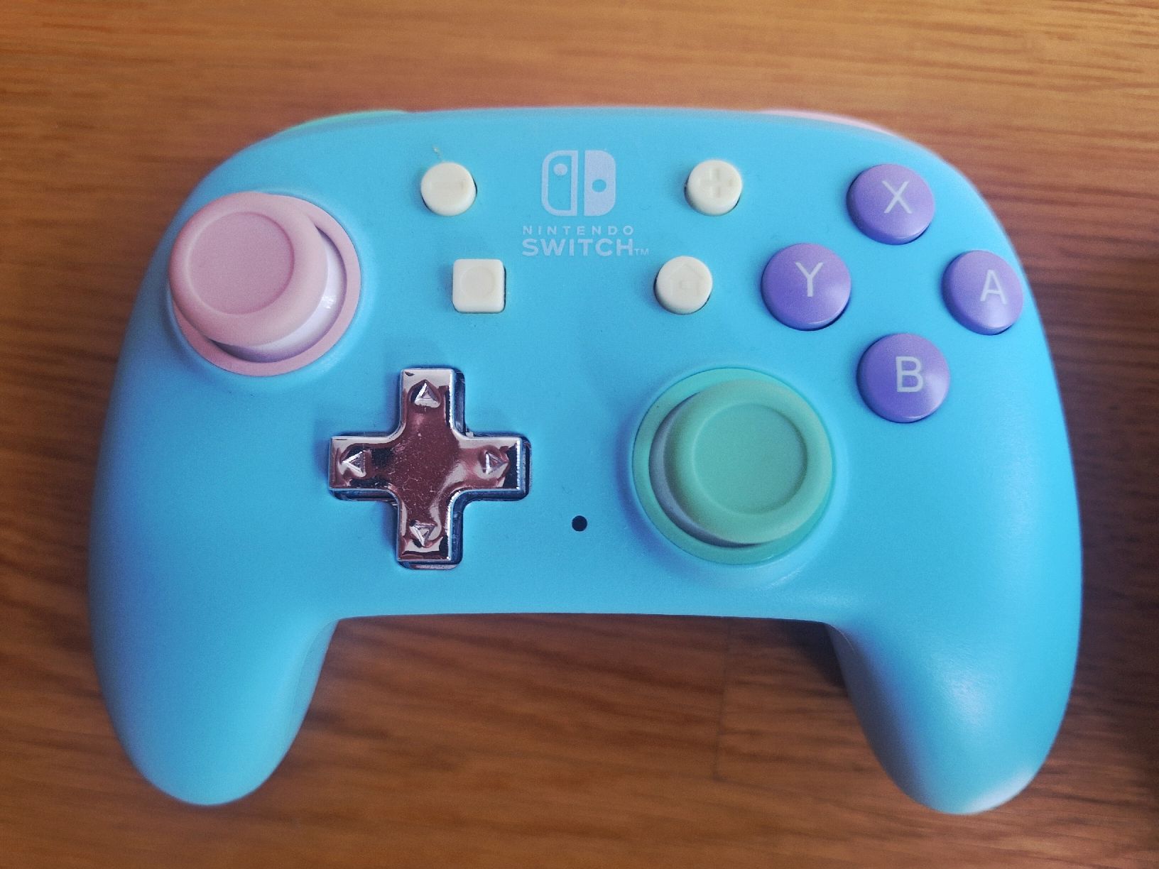 Nintendo Konsolen: "Cotton candy" Nano Wireless Controller Nintendo Switch Blue – Gebraucht aus Genève von fab_9dns