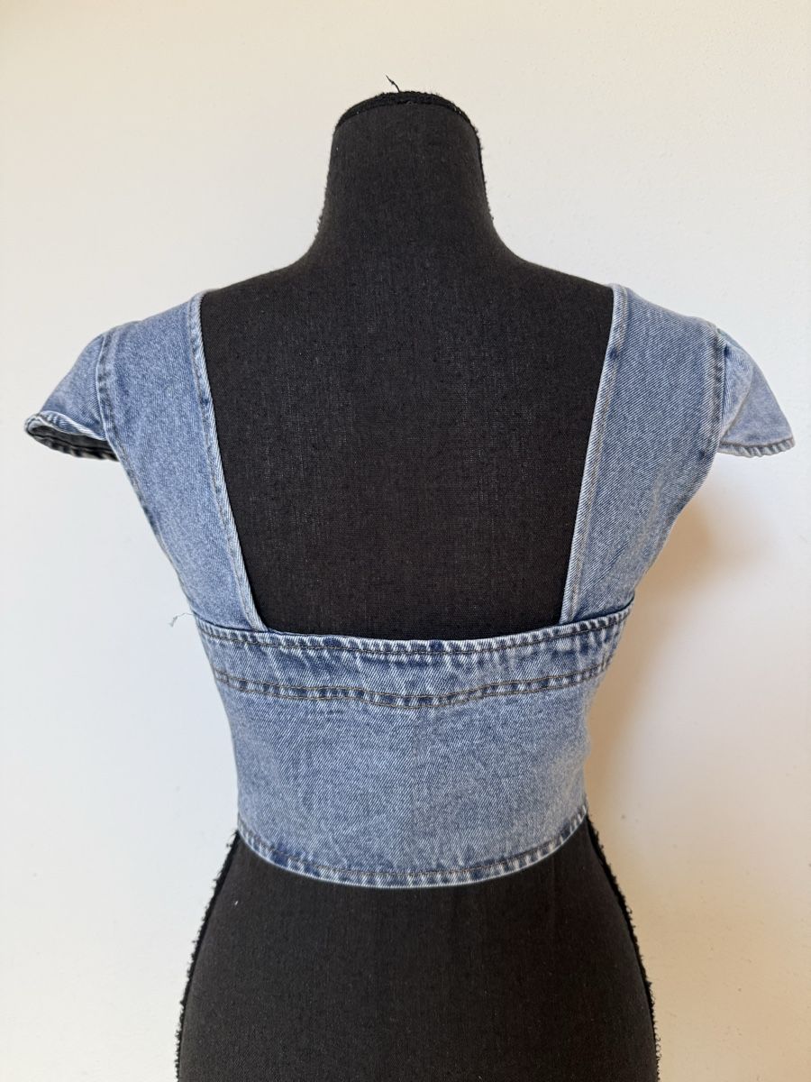 Top: Boho Jeansbustier – Nuovo (secondo la descrizione) da Sigriswil venduto da ck56 2
