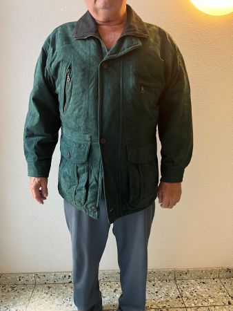 Grüne Herren Alcantara Jacke grösse 48/50