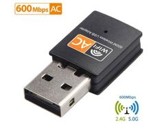 USB WiFi Adapter 600Mbps 2.4 & 5GHz für Win 7 / 8 / 10 / 11