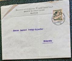 Schweiz Brief mit PJ Glarus - Ennenda, 1916 TOP !