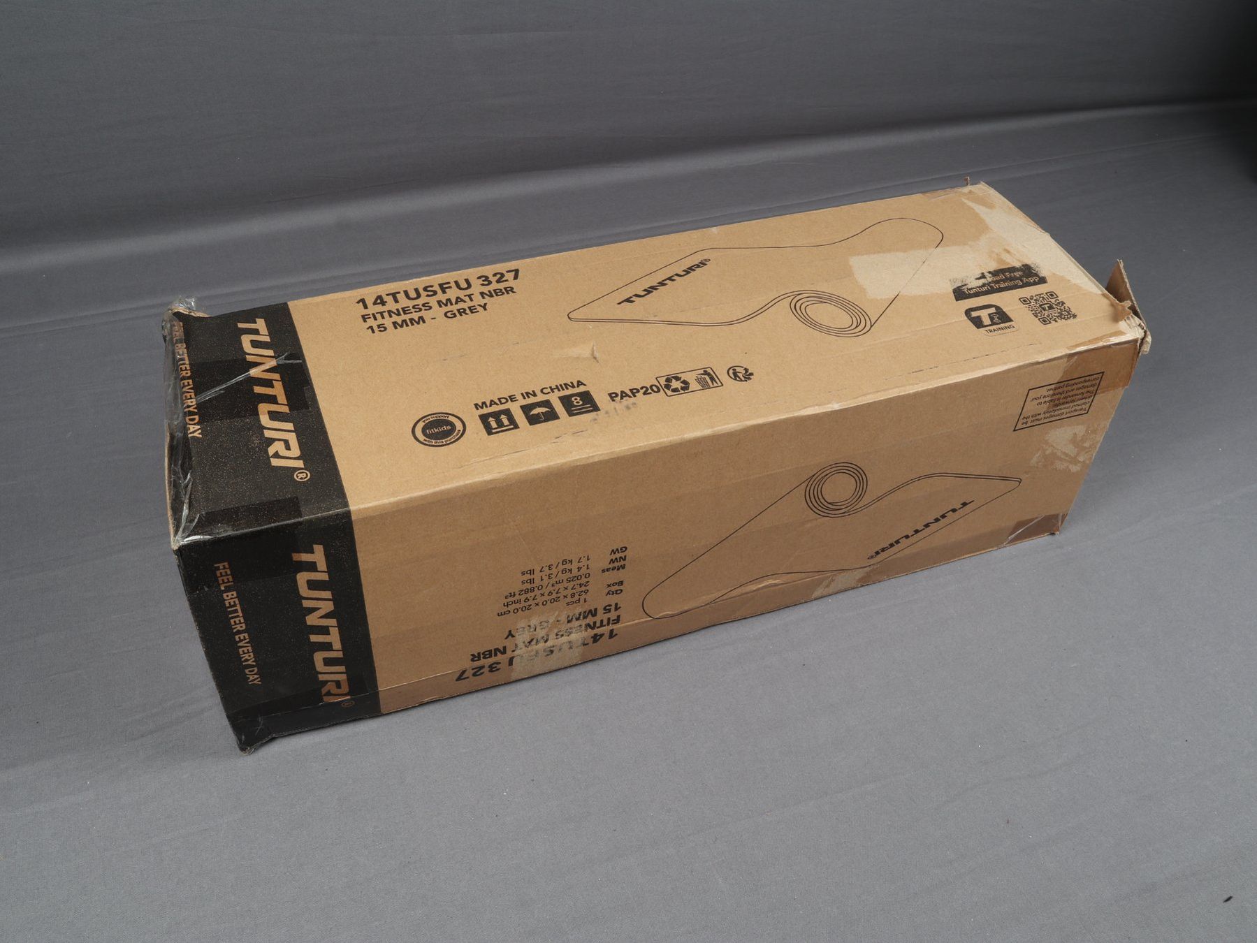 Tunturi Bodenmatten: TUNTURI Fittness Matte 15mm Grau – Neu (gemäss Beschreibung) aus Steinen von Restwert_Steinen 6