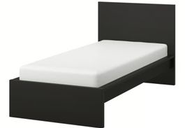 Ikea Malm Bett in schwarz