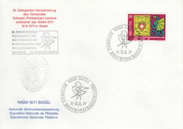 Nationale Briefmarkenausstellung NABA 1971 Basel+ Delegierte