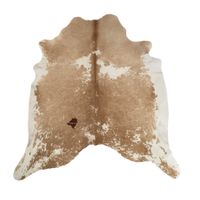 echtes Kuhfell Teppich Beige/White
