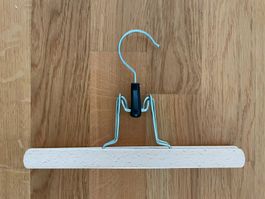 🪵 6 Hosenbügel Holz 25 cm Kleiderbügel mit Klammern ✅