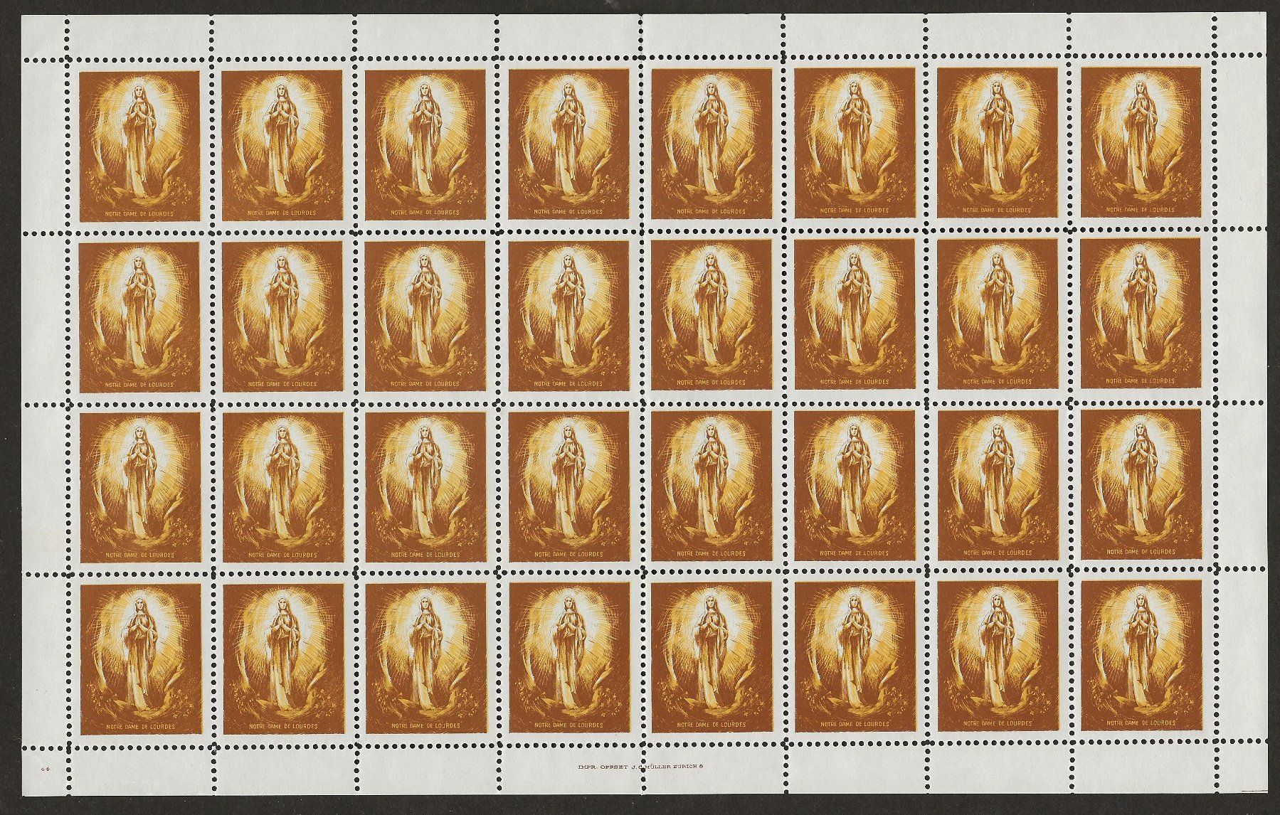 Alle Briefmarken: alte Vignetten Bogen postfrisch Notre Dame de LOURDES +++ – Neu (gemäss Beschreibung) aus Müswangen von buyin
