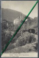Stalden. Bahn Visp - Zermatt. Dampfzug.