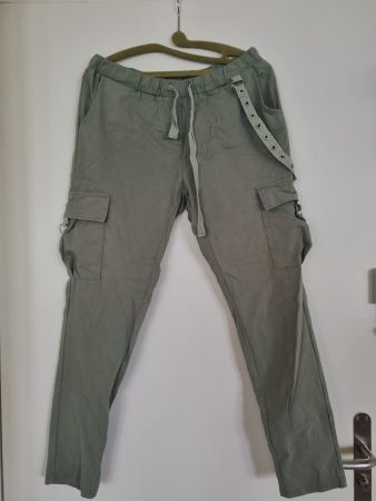 Baumwolle Stoffhose Cargo kahki L 42 44