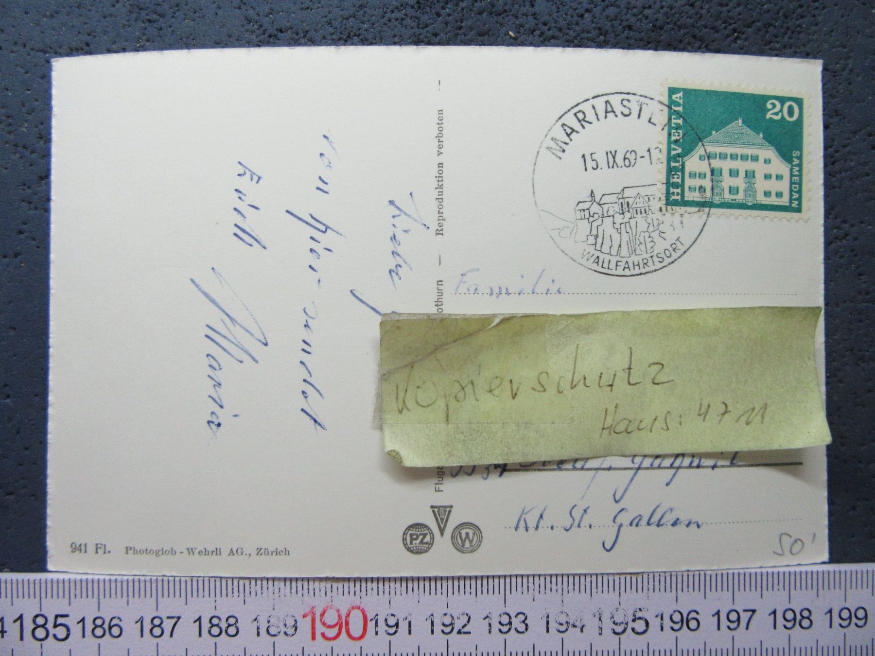 Cartoline postali: MARIASTEIN KLOSTER LUFTBILD 1969 SO AK BIS BASEL – Usato da Ettingen venduto da Hausi4711 1