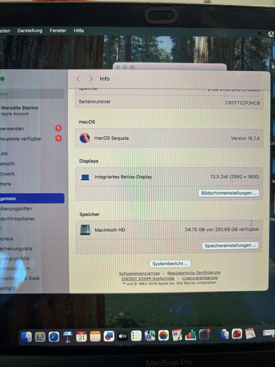 Apple Notebooks: MacBook Pro 13" 2018 i5 8GB RAM 256GB SSD  – Gebraucht aus Zürich von clean.closet 3