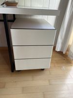 Rollcontainer weiss mit 3 Schubladen gebrauchter Zustand