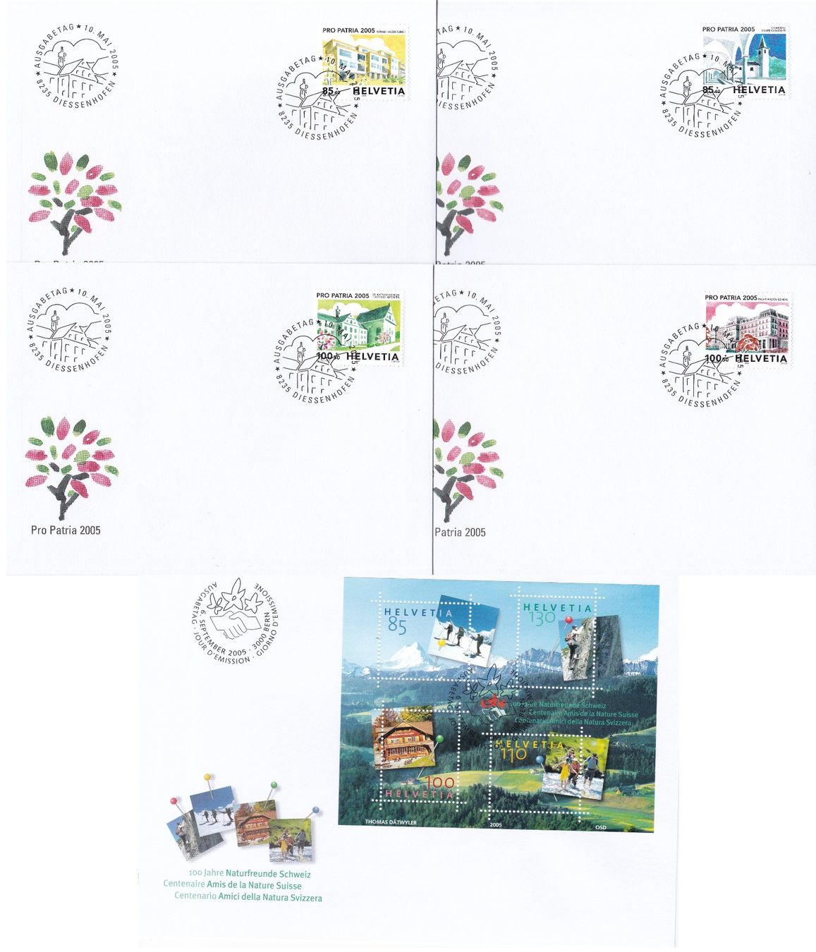 Alle Briefmarken: 59 Stk. CH FDCs, 2004 & 2005 – Gebraucht aus Münchwilen AG von Nesar 6