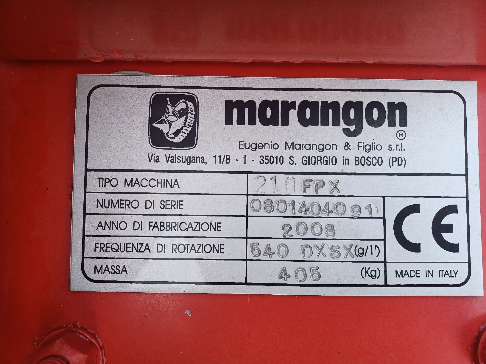 Tutte le macchine: Mähwerk Marangon 210 FPX – Usato da Altstätten SG venduto da Rosenhaus6 1