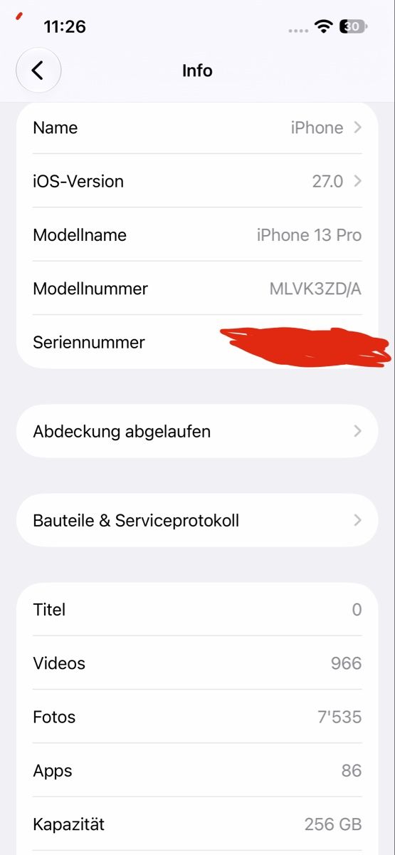 Apple Telefoni cellulari / Smartphones: Apple iPhone 13 Pro 256 GB Gold, Displayfehler – Usato da Bühler venduto da Kusi.m 5
