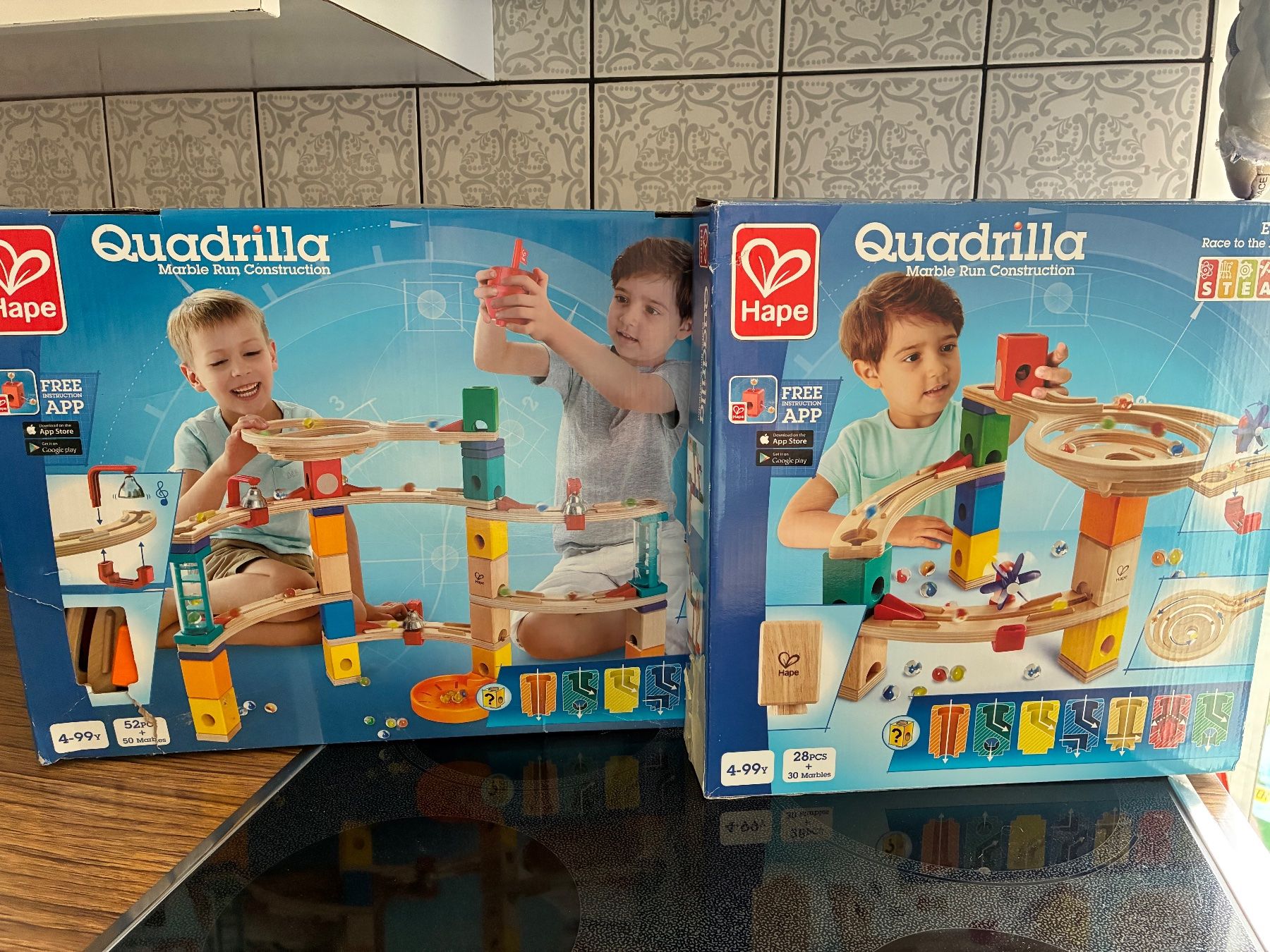 Spielzeuge: Hape Quadrilla Marble Run Construction Holzbaustein 2 Sets – Gebraucht aus Wädenswil von mlutz74