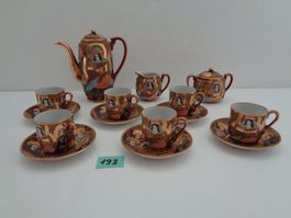 Antikes Satsuma-Teeservice 17-tlg. handbemalt Japan