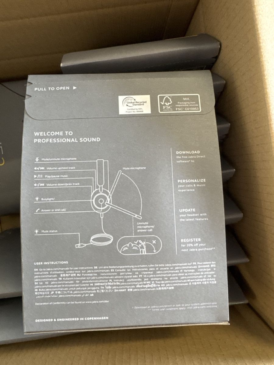 Jabra Cuffie: Jabra Evolve2 40 SE USB-C UC Mono Headset Neu – Nuovo e nell'imballaggio originale da Berneck venduto da Koenner.J 1